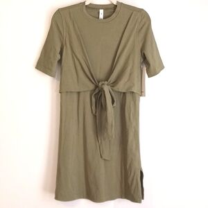 Lululemon Cotton Wrap Front T-Shirt Dress in Size 4 (NWT)